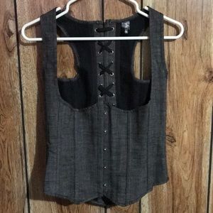 Topless hard corset vest